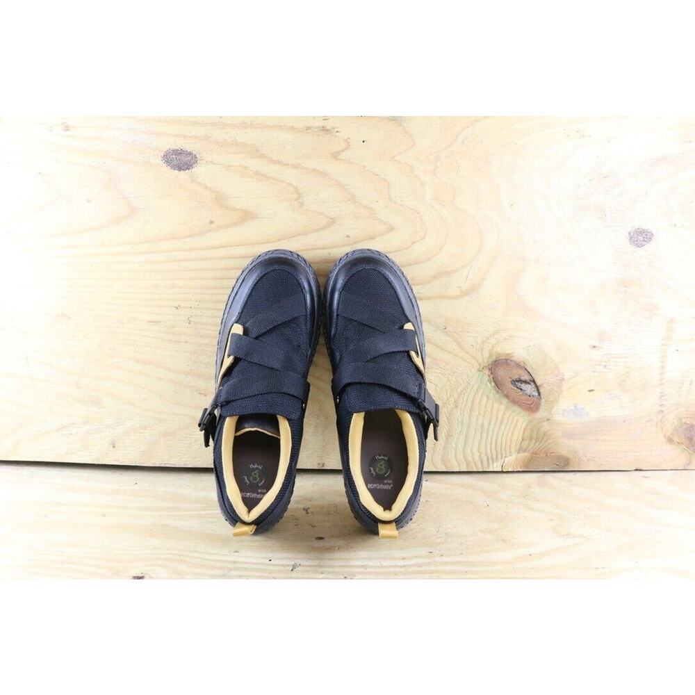 Hybrid Green Label Shoes Mens Sz 12 Rowan Black Gold Leather Sneakers - Picture 5 of 10